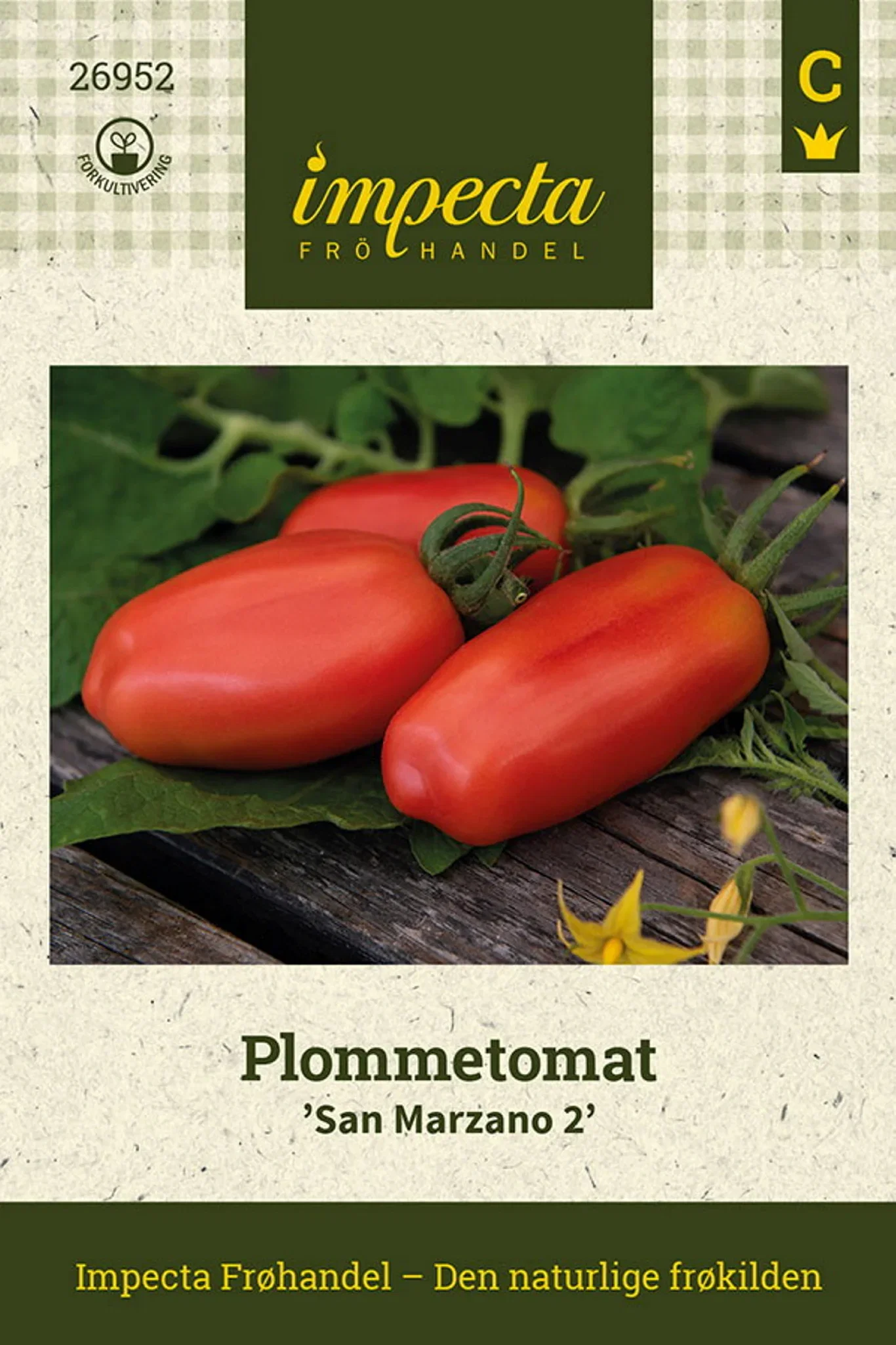 Solanum lycopersicum 'S. Marzano 2' Plommetomat 'S. Marzano 2'