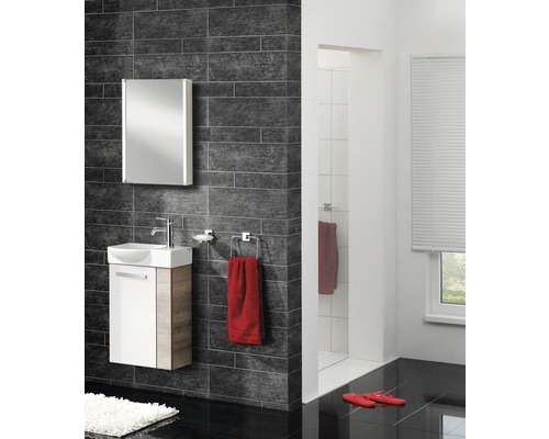 FACKELMANN LED-Line witte spiegelkast, 1 deur, 42,5 x 67 cm, IP20
