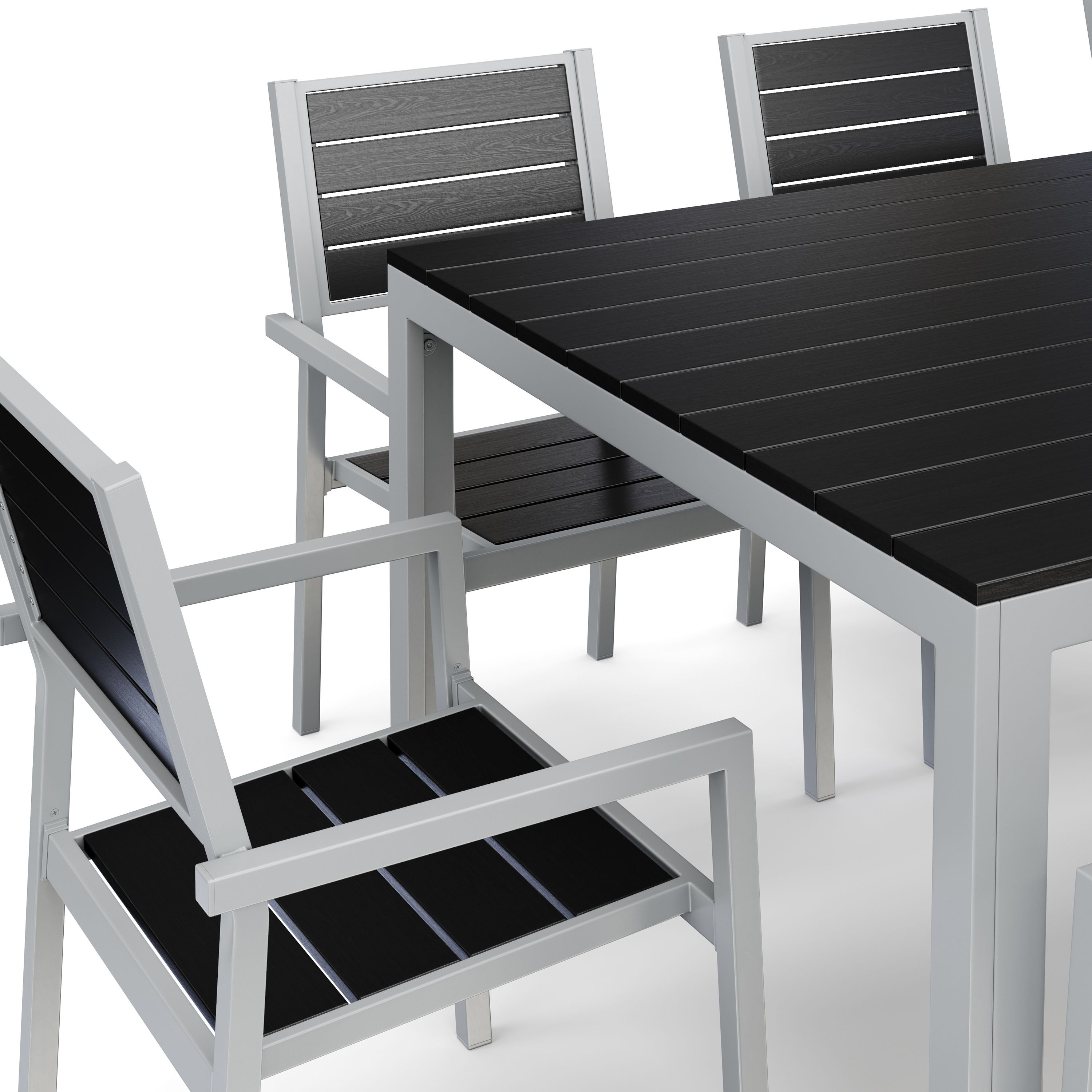 Gartenmöbel Set KAVO 8 Stühle anthrazit