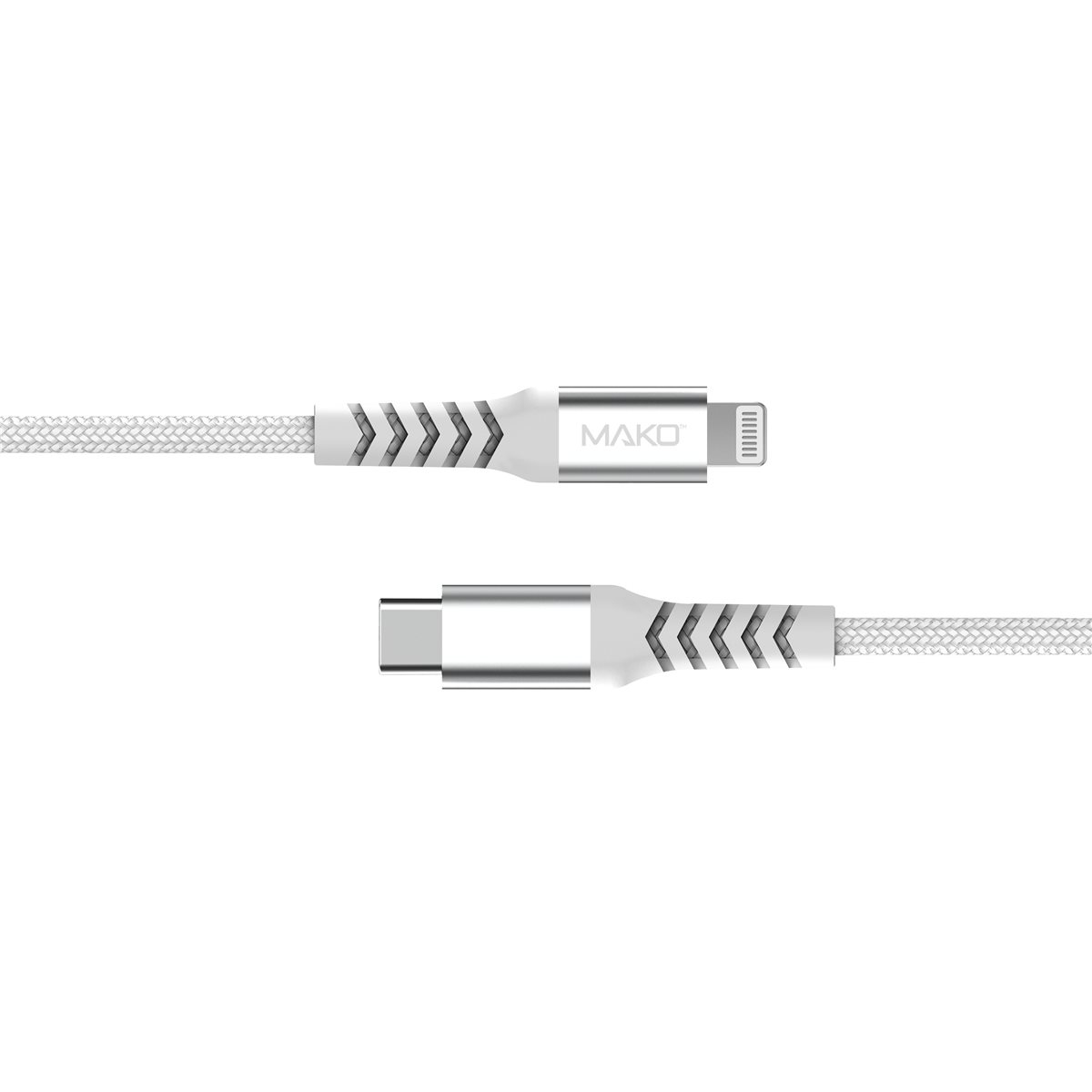 (1m) 20W USB C auf Lightning Nylon Ladekabel PD Datenkabel (MACAB00010) - Weiss