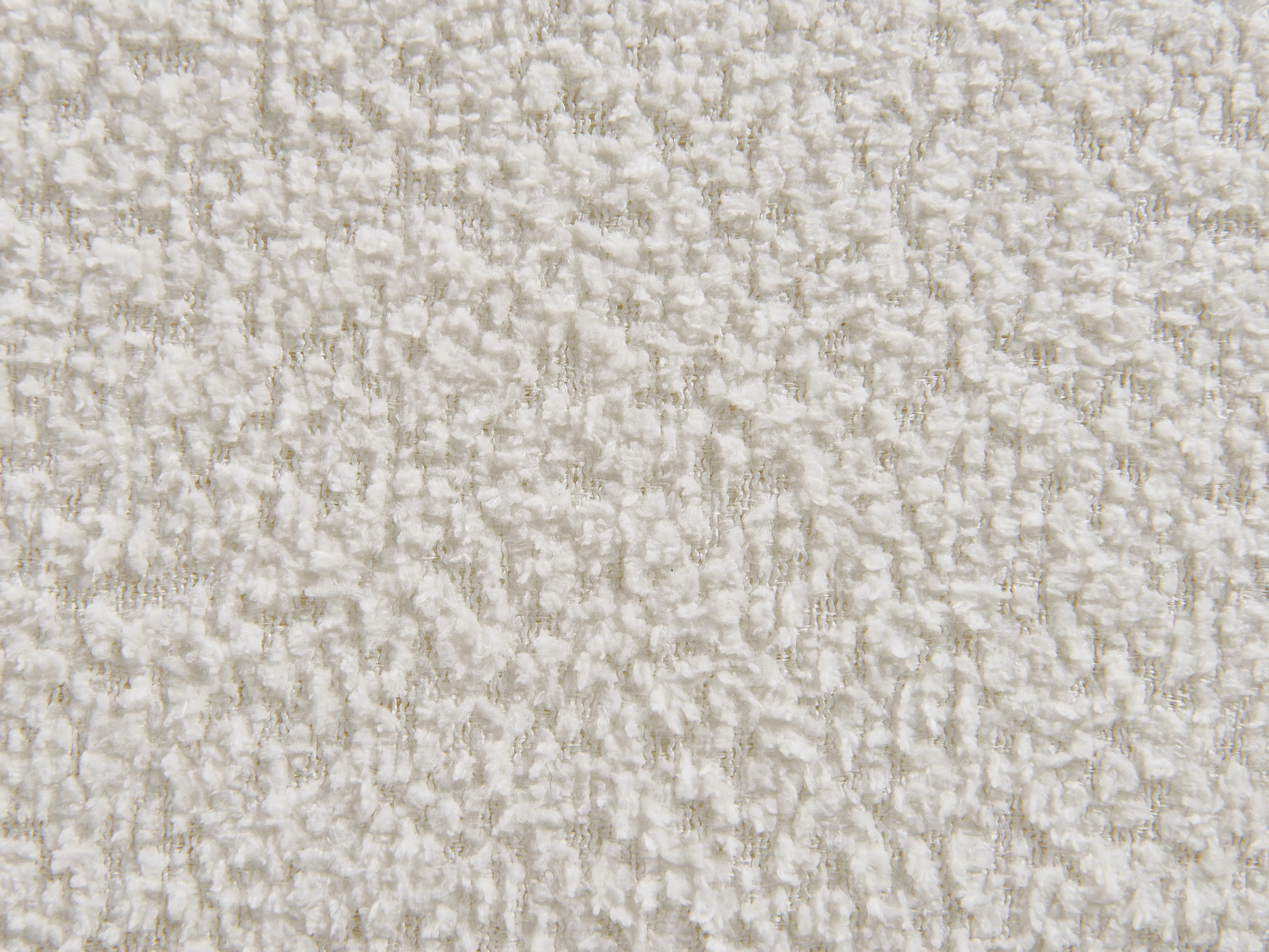 Bed Bouclé MIRANDE 180 x 200 cm Gebroken wit