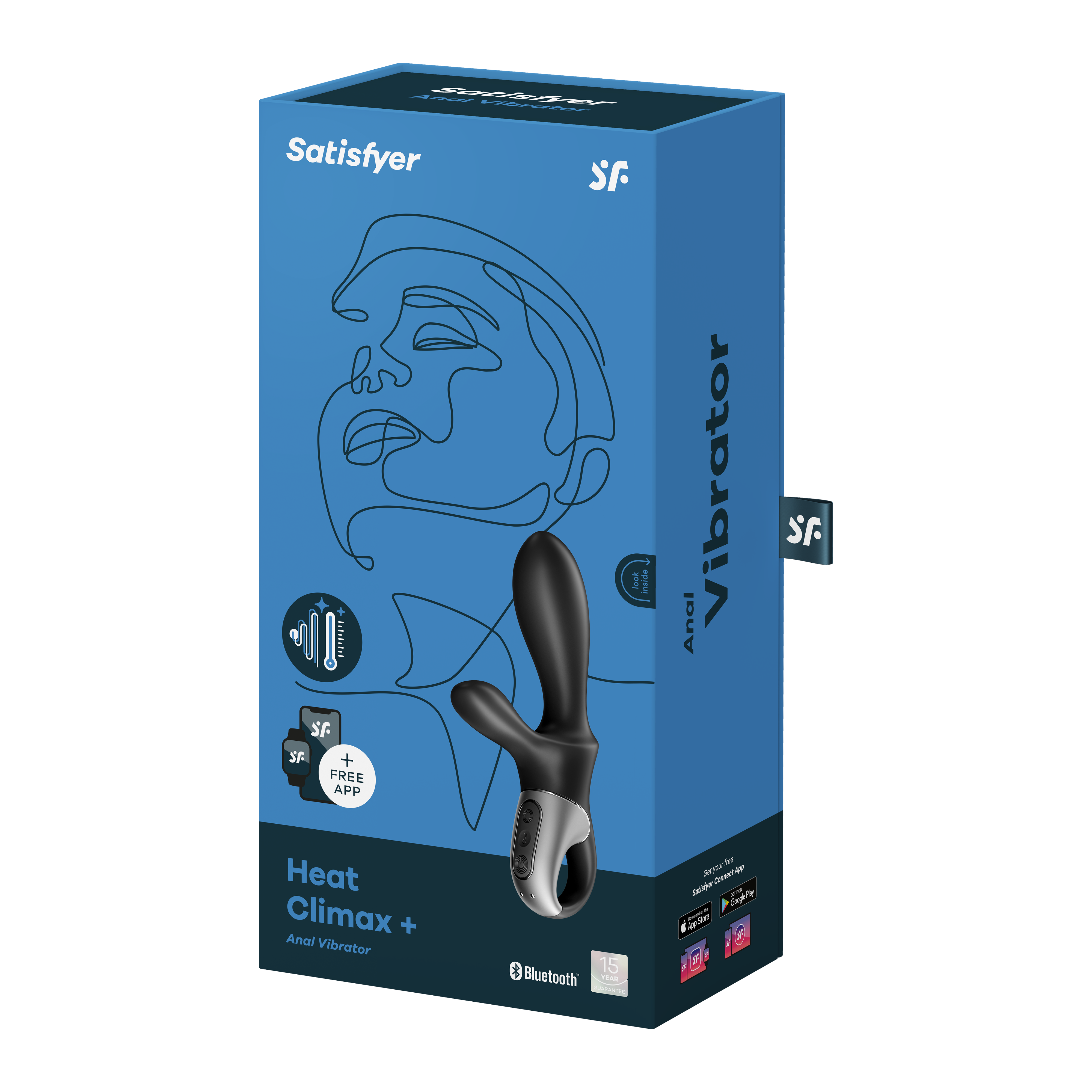 Heat Climax  Anal Wärme Vibrator mit App Steuerung (4061504001654) - Schwarz