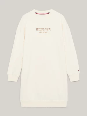 Vestido suéter Hilfiger com logo metalizado