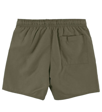 Calvin Klein Badeshorts - Dunkles Green m. Logo