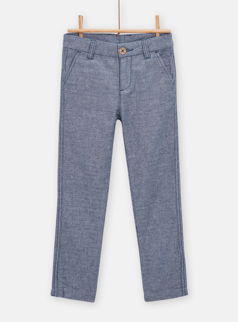 Pantalon bleu chiné pour garçon