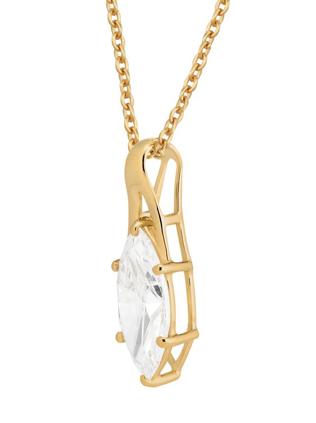 Brillant-Anhänger & Kette, 2.0 ct., Marquise-Cut, LG, Gold 585