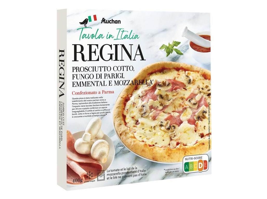 PIZZA AUCHAN À MESA EM ITÁLIA REGINA 400G