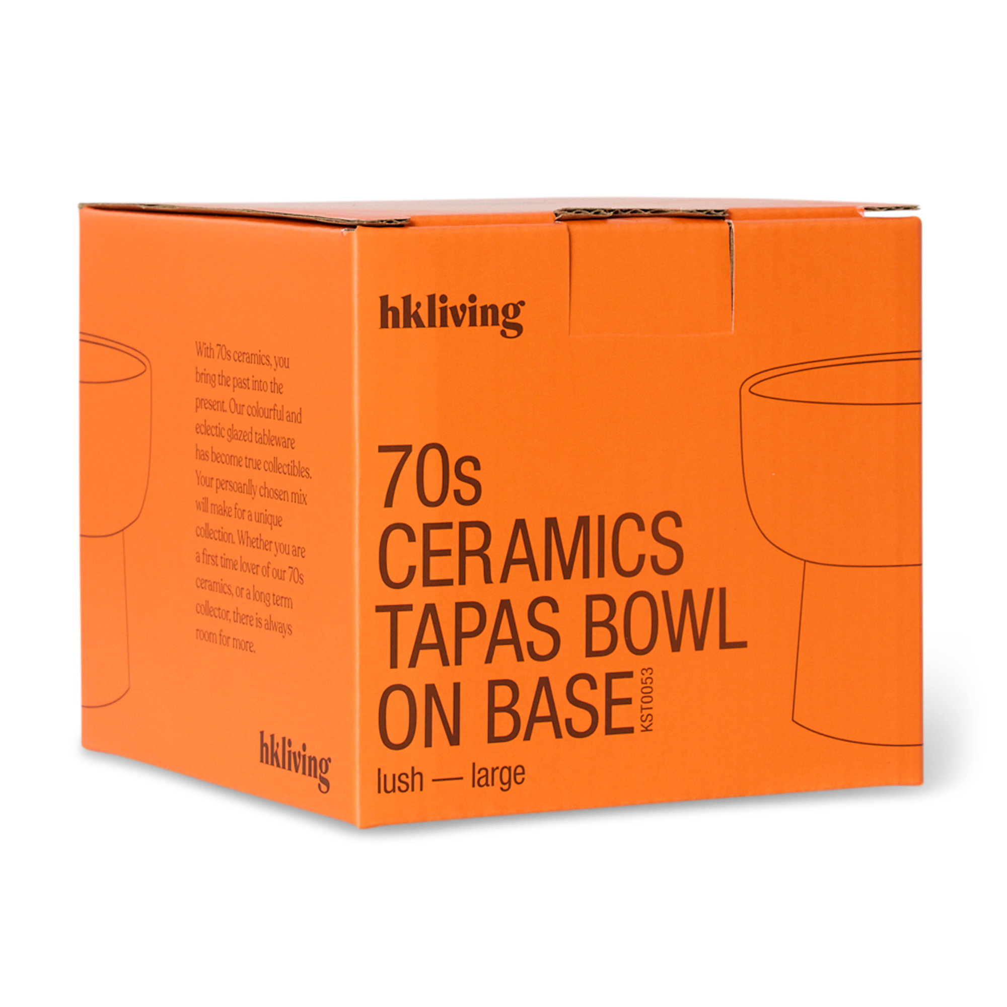 Servies 70s ceramics tapas schaal op voet L lush