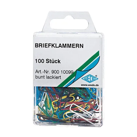 WEDO® 90010099 Büroklammer, metall lackiert, 26mm, 100 Stück