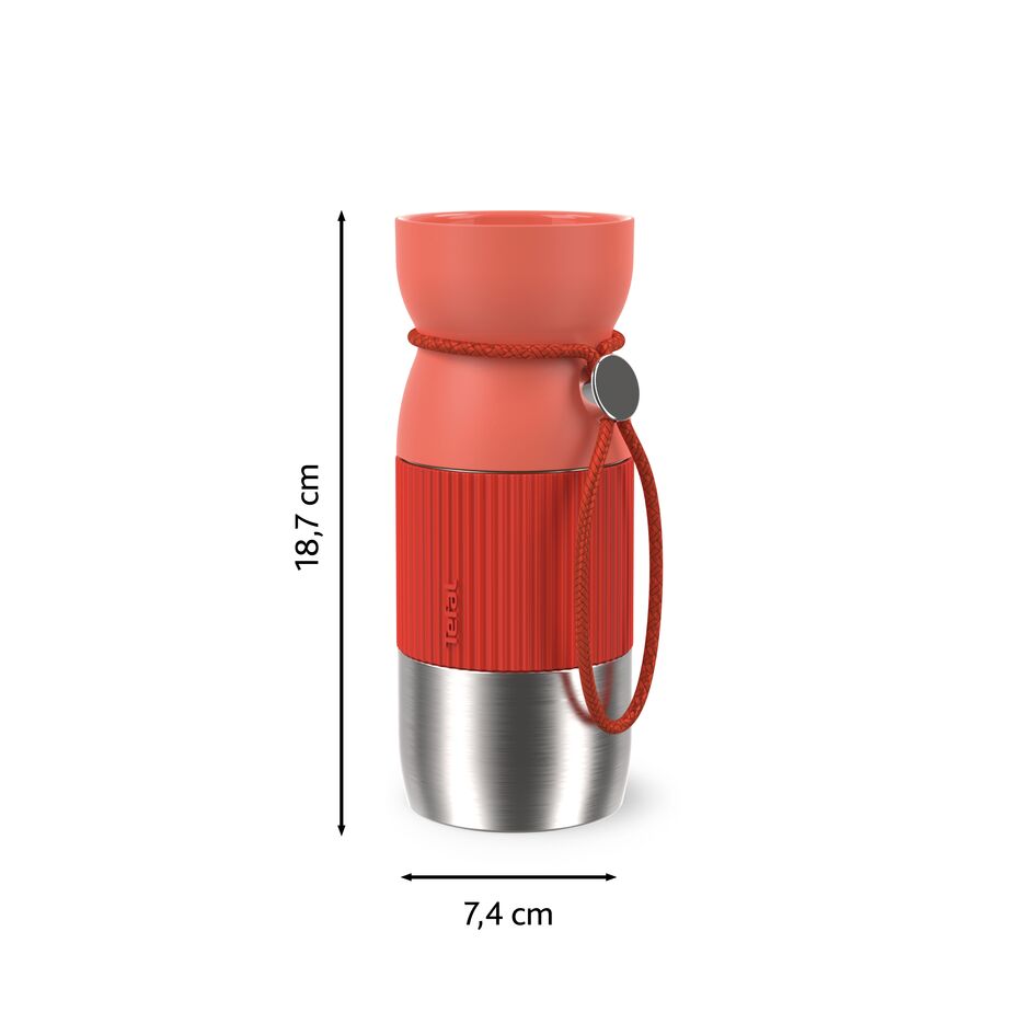 beYou N2191510 travel mug met kopvormige dop oranje (0,36L)