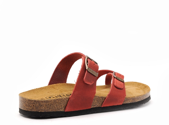 Plakton mules et sabots plats femme bombay 181032 rouge