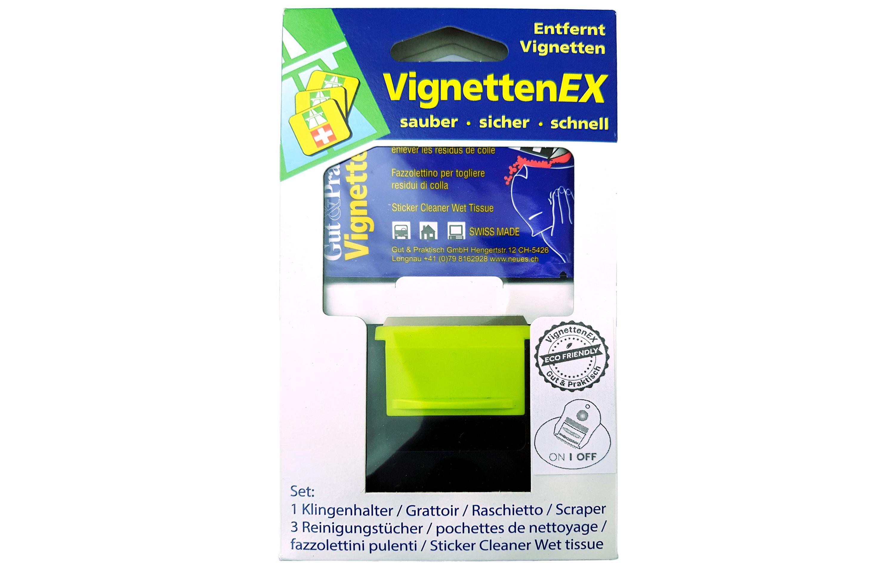 VignettenEx Reinigungs-SetKleberentfernungs-Set zum entfernen der Autobahnvignette