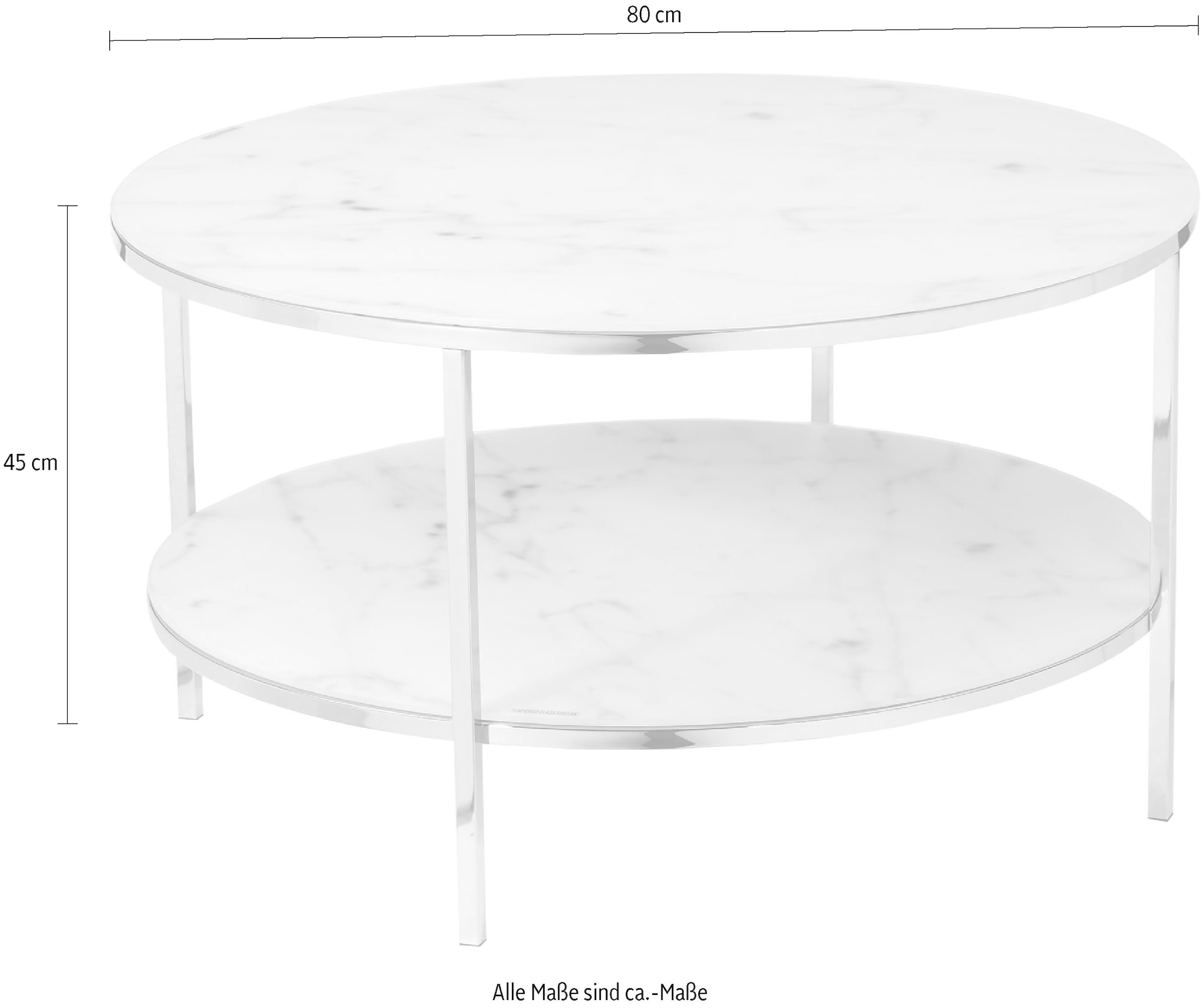 SalesFever Couchtisch »Caorle Coffeetable im minimalistischen Stil« Eleganz trifft Stil: Tischplatten in Marmoroptik
