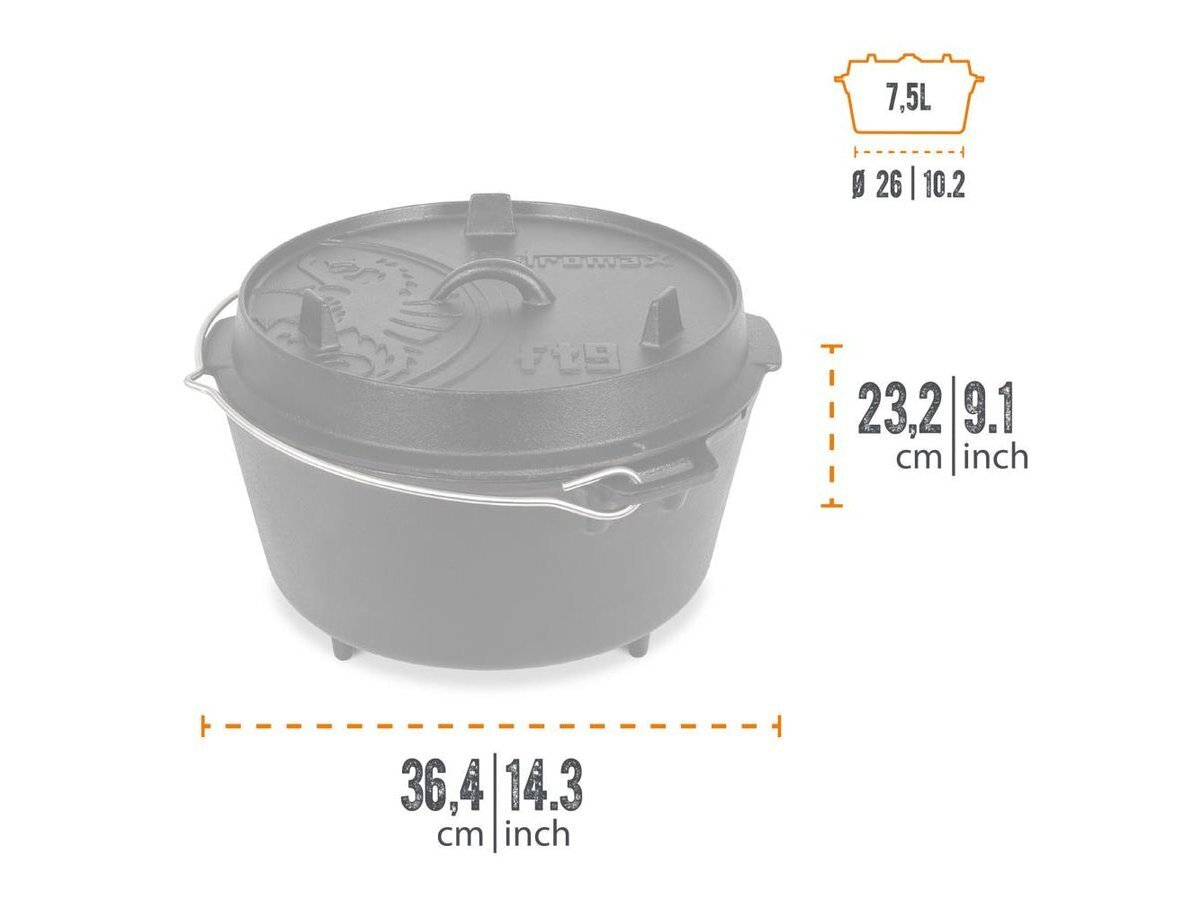 Petromax Dutch Oven gietijzeren pan - FT9-T