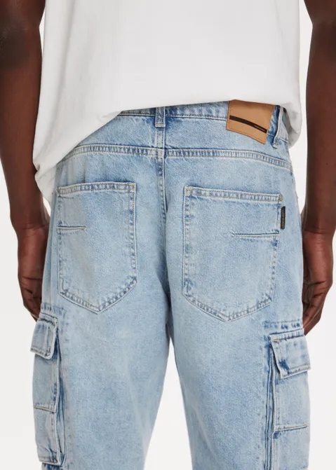 Cargo jeans straight blauw (BLW.USM)