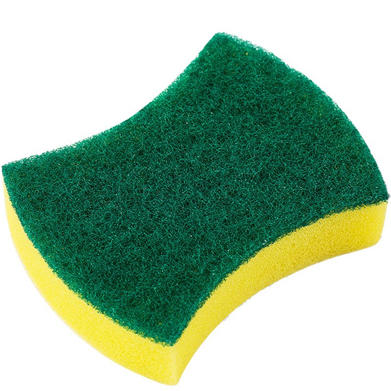 (10er Set) Küchen Schwamm Reinigungs Schrubber Haushalts Putzschwamm - Gelb / Grün
