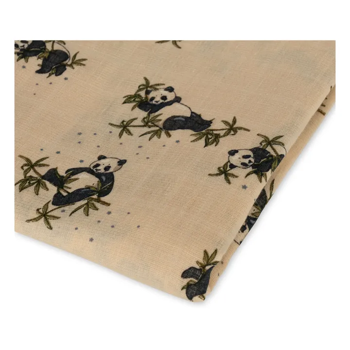 Konges Sløjd Lange d'emmaillotage en coton bio Panda | Beige