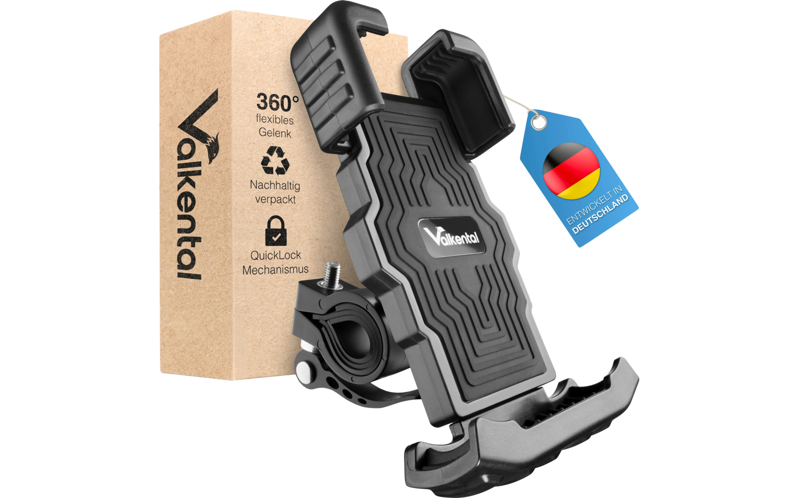 Valkental PhoneFix Handyhalterung für Fahrradlenker