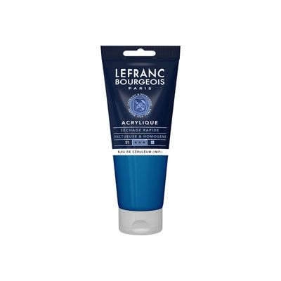 Lefranc Bourgeois - Peinture acrylique - teinte bleue céruléen - 200 ml