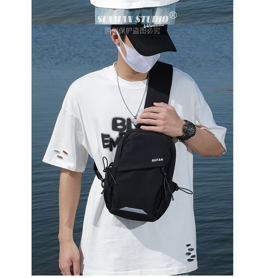 SUNMAN - Nylon Sling Bag met Paneel