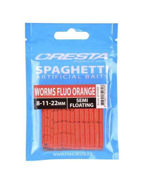 Cresta Spaghetti Worms Fluo Orange - Aas -