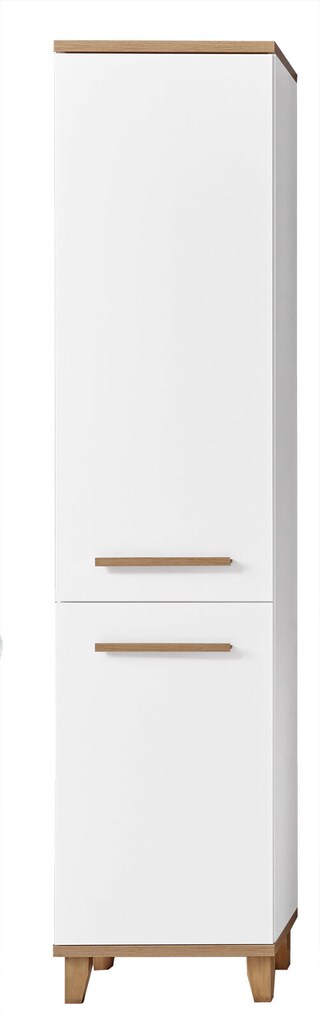 Hochschrank South Weiß/Riviera Eiche hell Nachbildung ca. 45 x 198 x 30 cm