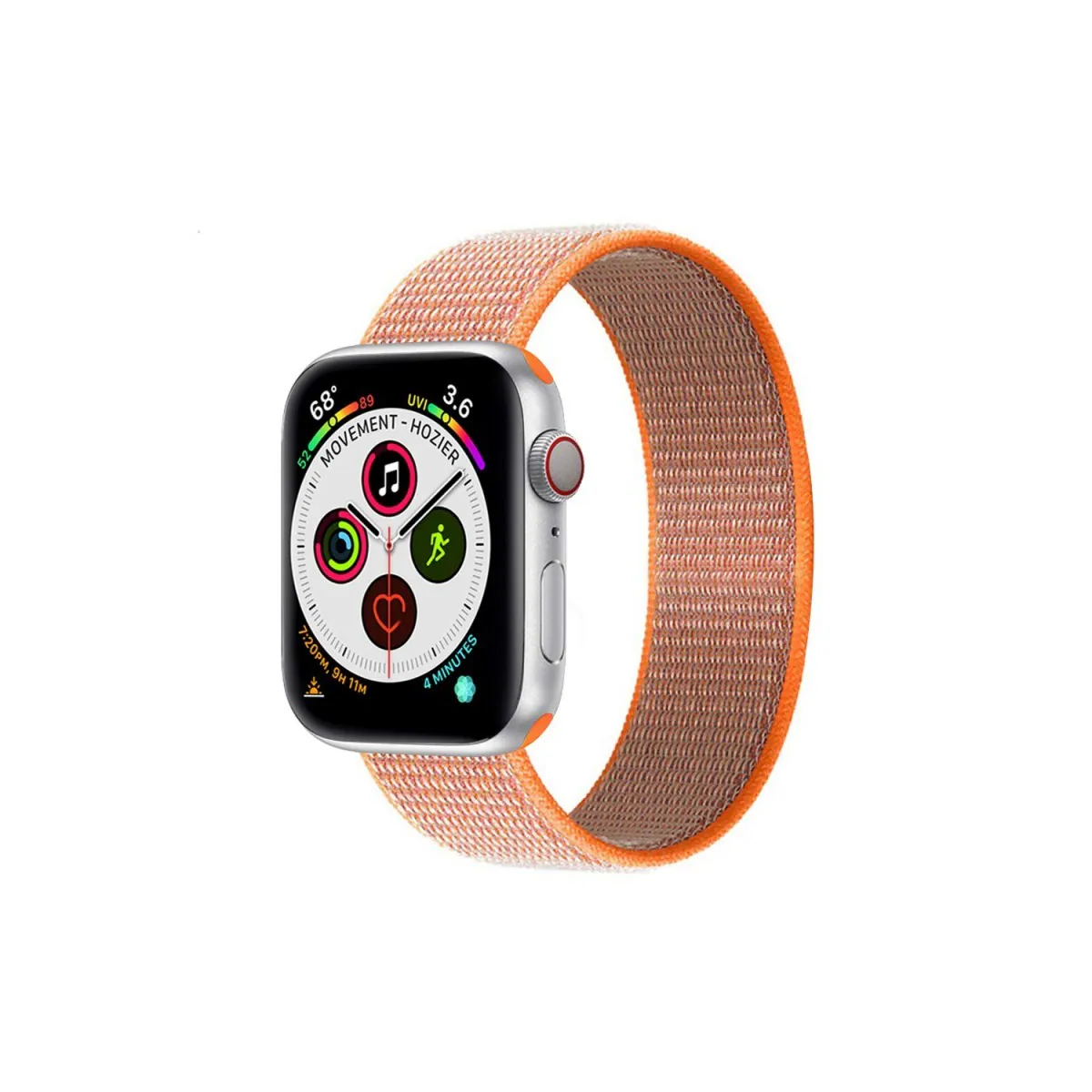 Apple Watch 5 (40mm) Nylon armbånd - Spicy Orange