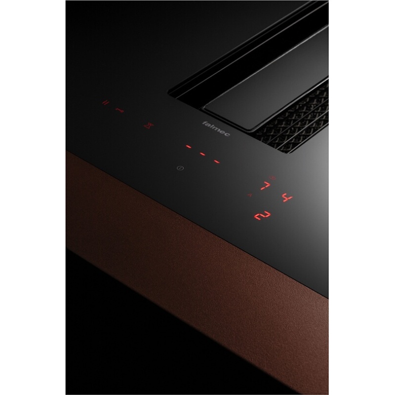 Plaque de cuisson avec hotte intégrée Falmec ZER03420 ZERO noir evacuation