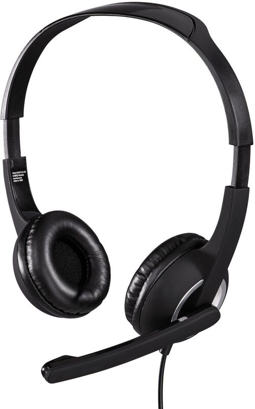 Hama HS-P150 PC Headset, mit Kabel, schwarz/silber