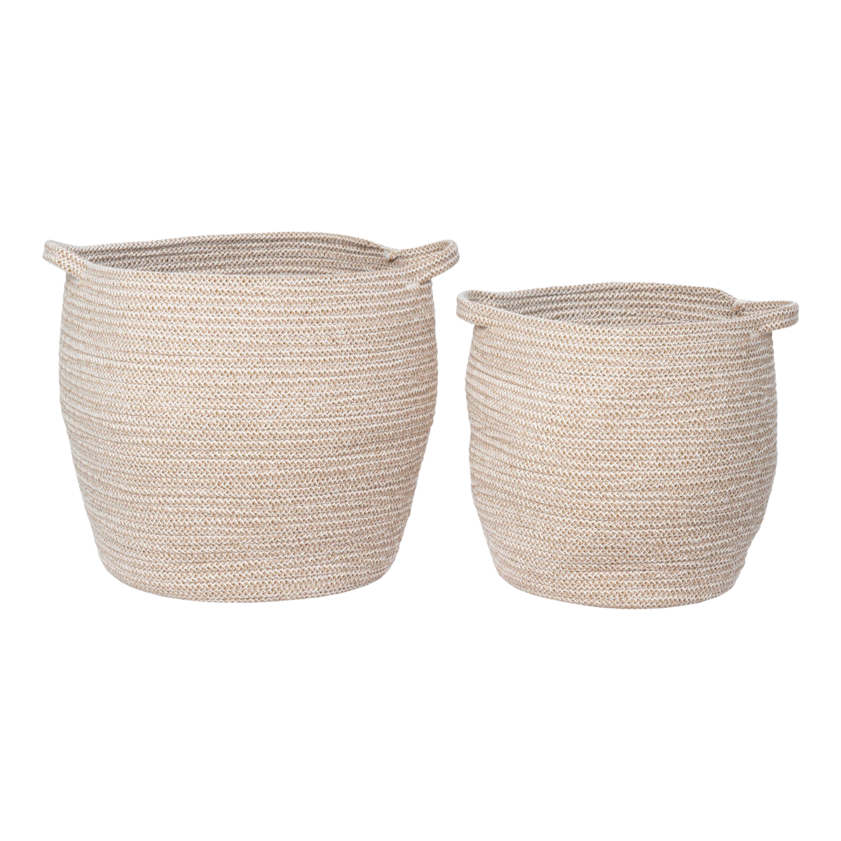 Katoenen manden Aurelia - set van 2 Beige