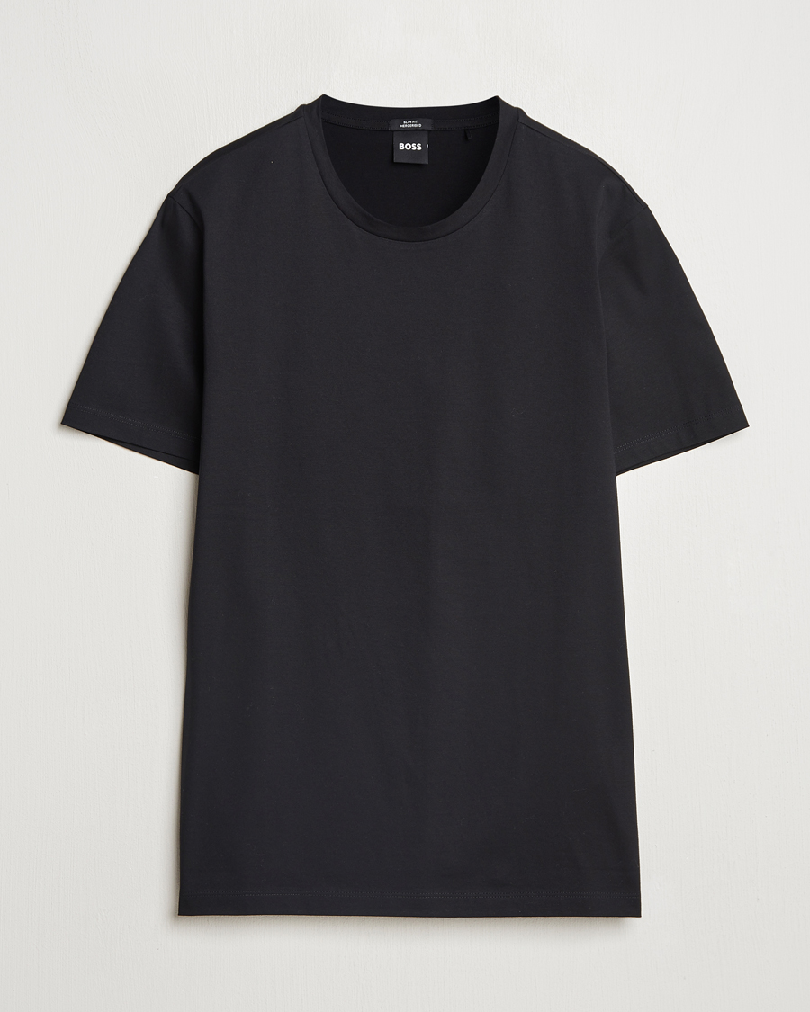 BOSS BLACK Tessler Mercerized Crew Neck T-Shirt Black