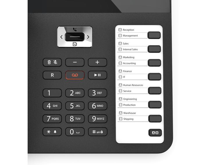 Gigaset Tischtelefon DESK 800A Schwarz Das Wand- und Tischtelefon für komfortable Telefonie mit Anrufbeantworter