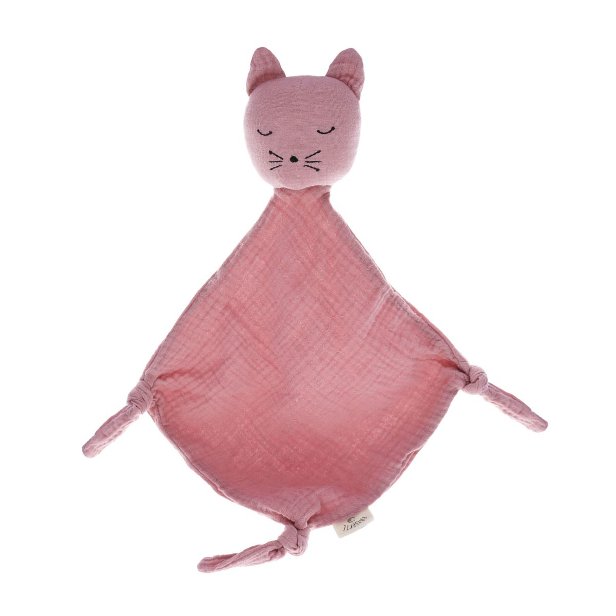Doudou lange chat vieux rose Frisette
