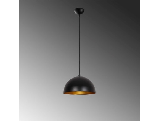 TOILINUX - Lampadaire salon Suspension bursa en métal - noir et or