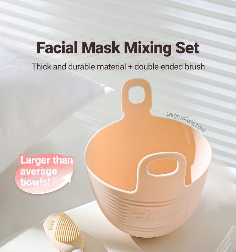 Puremantis - Siliconen Modelleermasker Mixerkom / Applicator / Spatel / Gezichtsreiniger Spons / Set