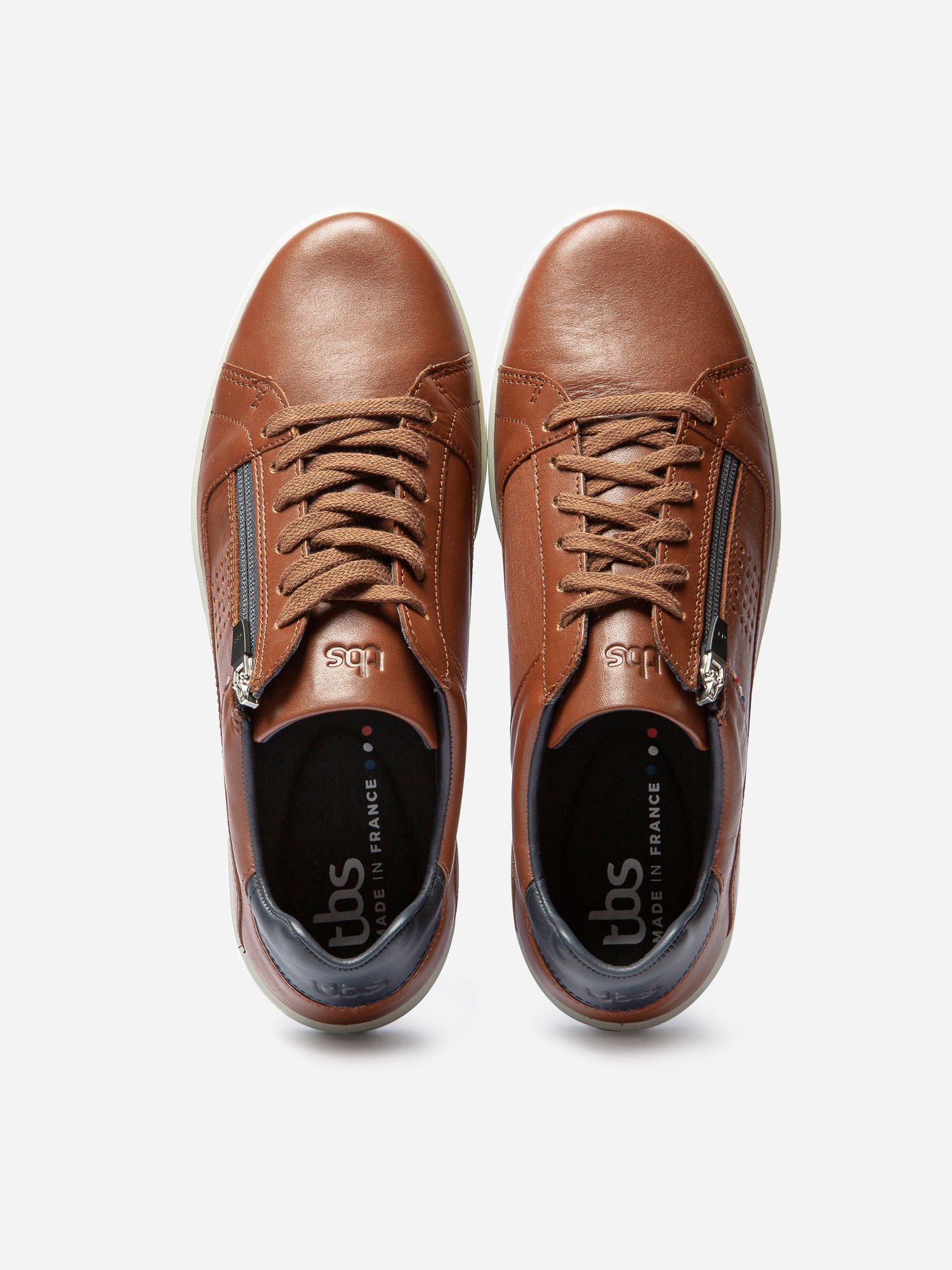 Baskets Homme Fabriquées en France Cuir Marron