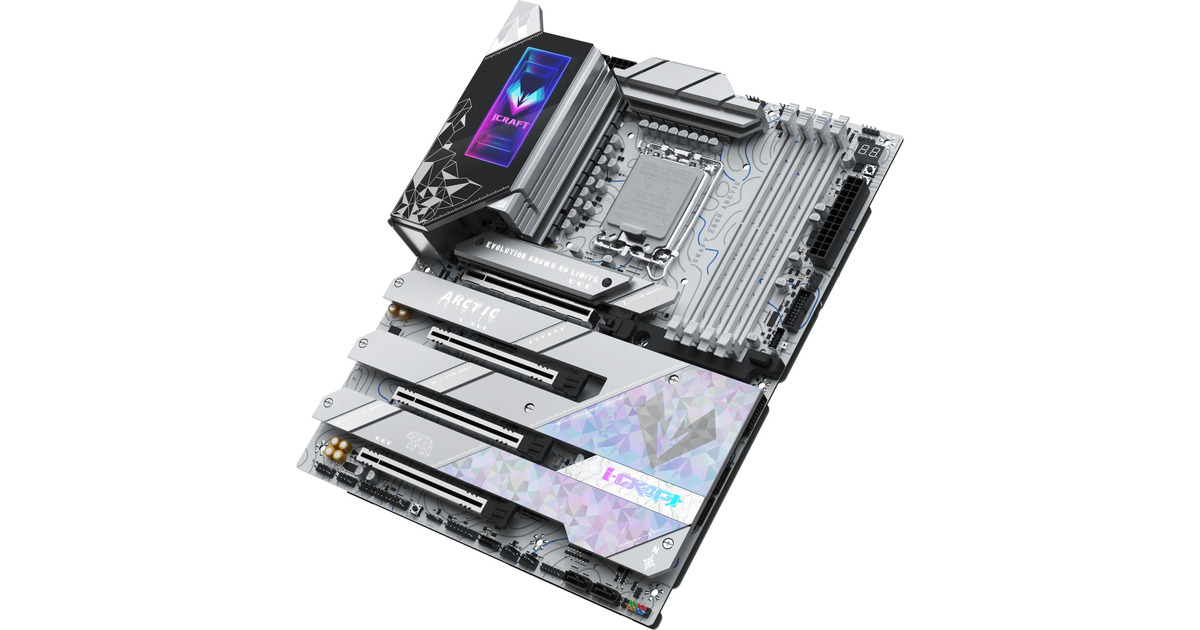 MAXSUNMS-iCraft Z890 ARCTIC socket 1851 moederbord  (Wit, RAID, 2.5 Gb-LAN, WLAN, BT, Sound, ATX)