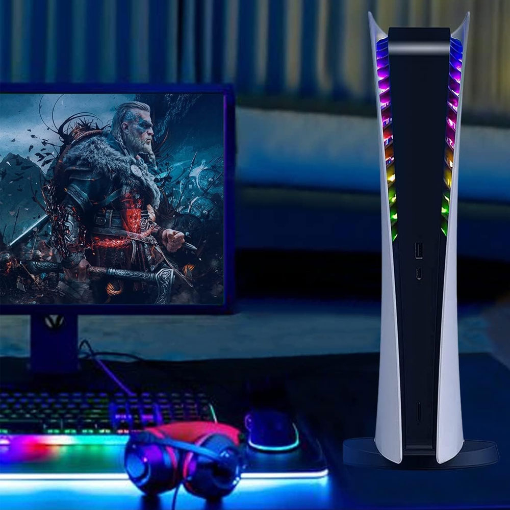 Sony PlayStation PS5 USB A RGB LED Beleuchtung mit Soundsteuerung und Appsteuerung (iOS / Android)   Fernbedienung