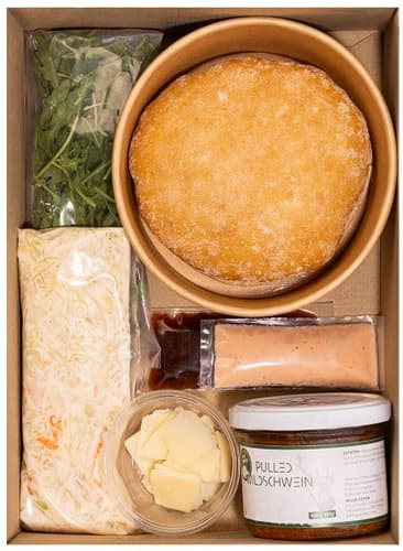 Wilde Zeiten DELI Pulled Wildschwein-Burger im Sauerteig-Bun