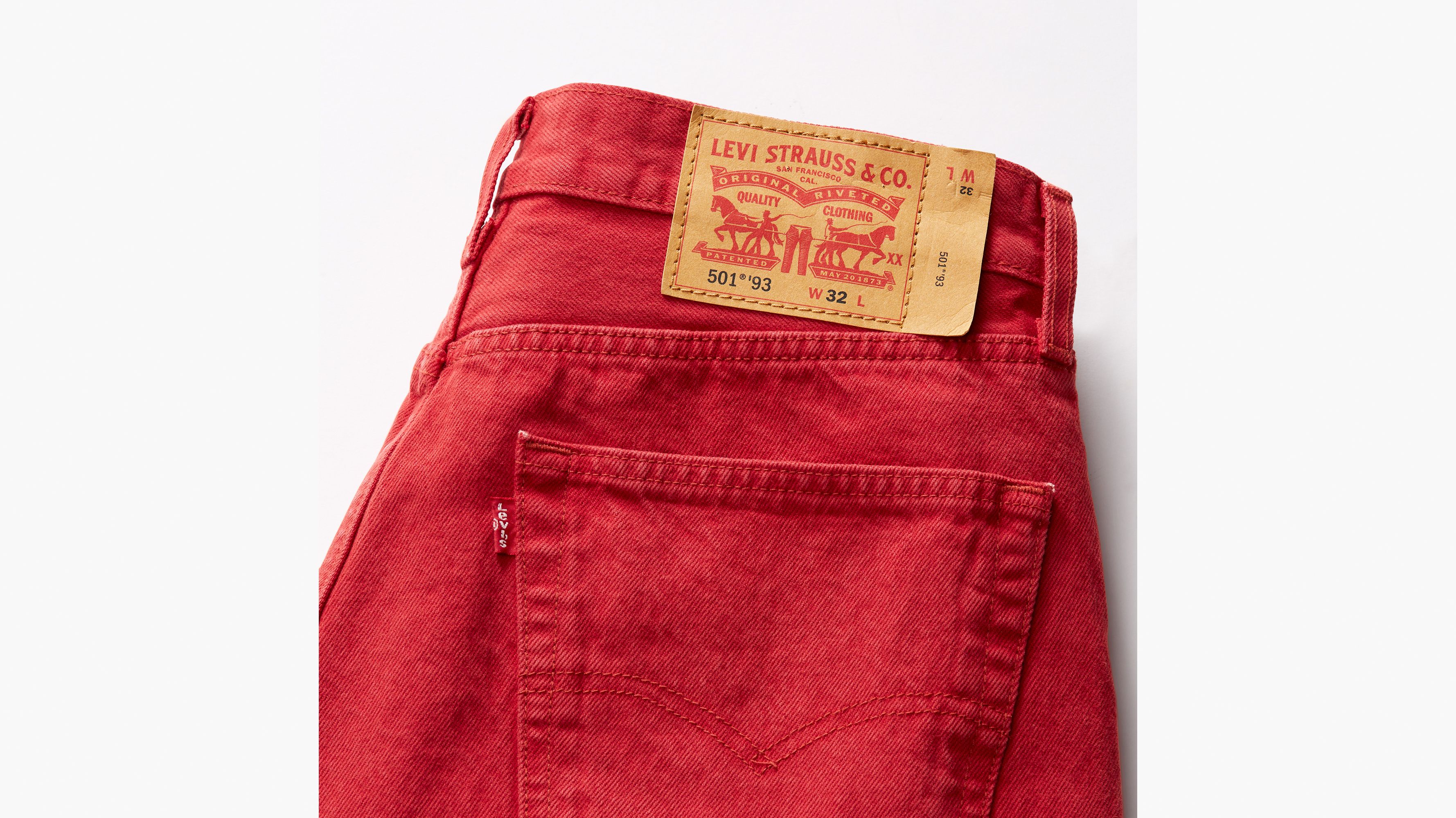 Short 501® '93 effiloché - Red Sun Gd Shorts - Rouge