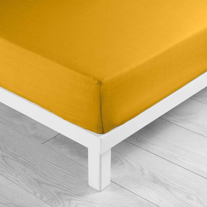 DRAP HOUSSE 2 PERSONNES 180X200CM UNI 57 FILS LINA CURRY