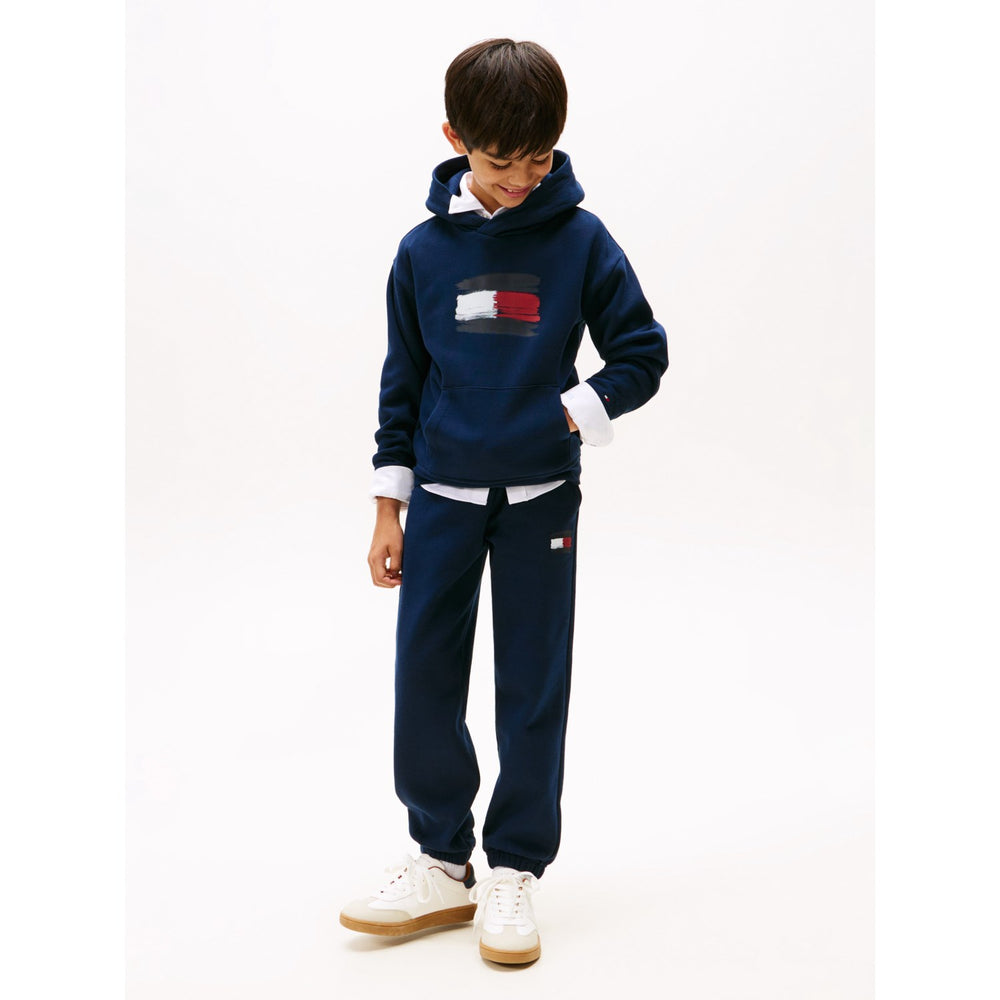 Køb Tommy Hilfiger Dark Night Navy Flag Hættetrøje