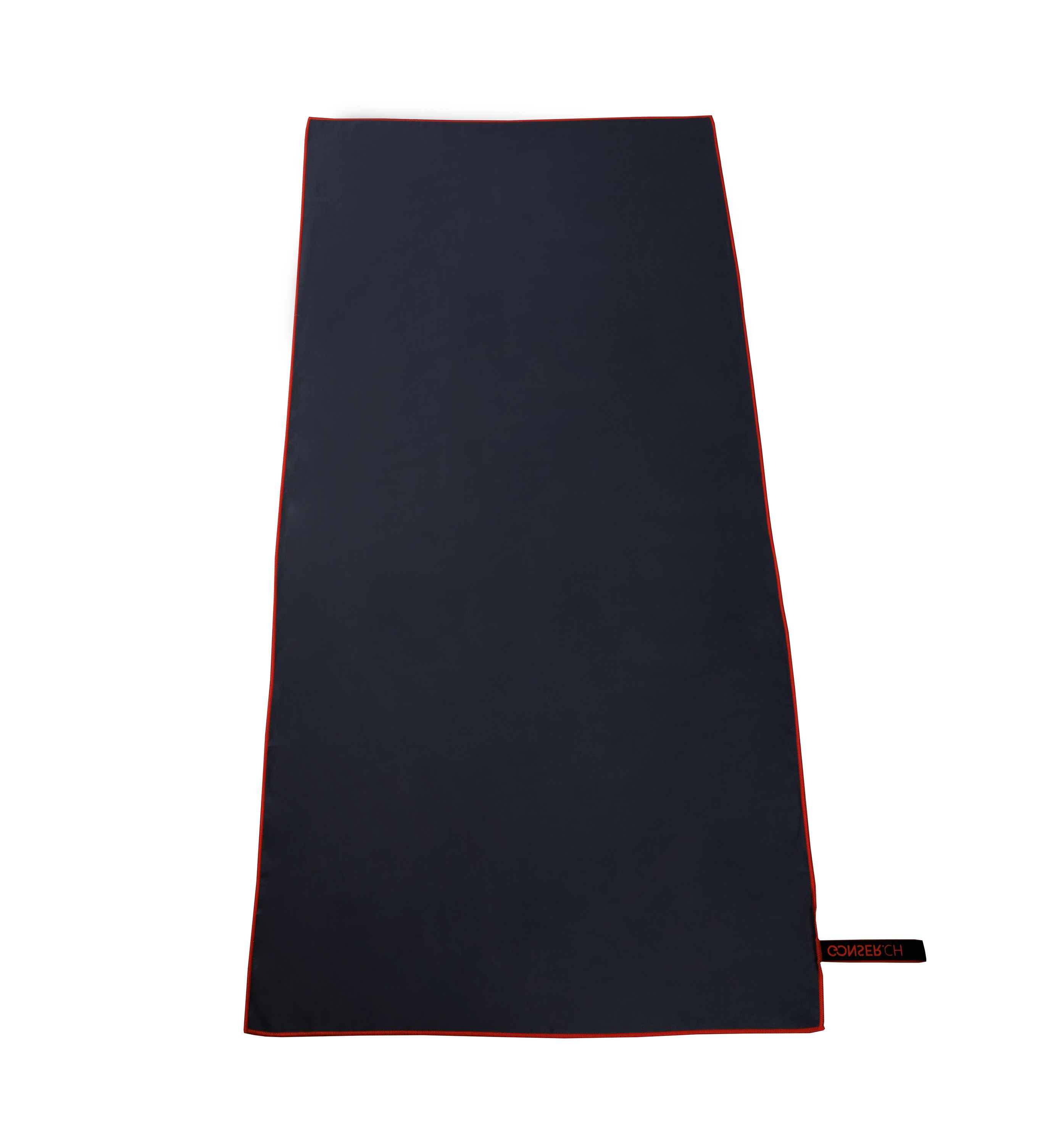 Mikrofaser Badetuch 70 x 140 cm anthrazit/rot