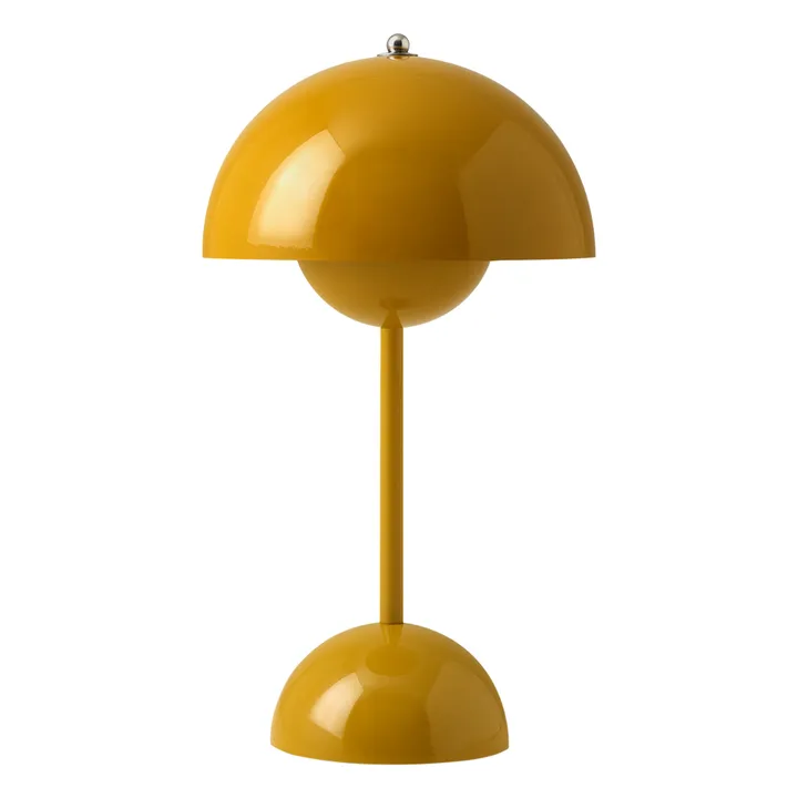 & Tradition Lampe à poser portative Flowerpot VP9, Verner Panton | Jaune moutarde