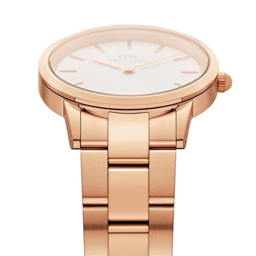 Daniel Wellington Iconic Link ADW00100208 Dameur, Roseguld/Hvid, 28 mm