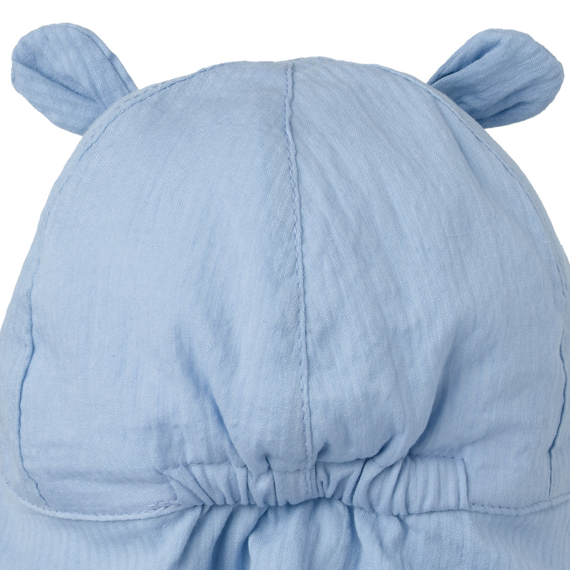 Topomini Baby Nackenkappe mit Ohren-Applikation blau