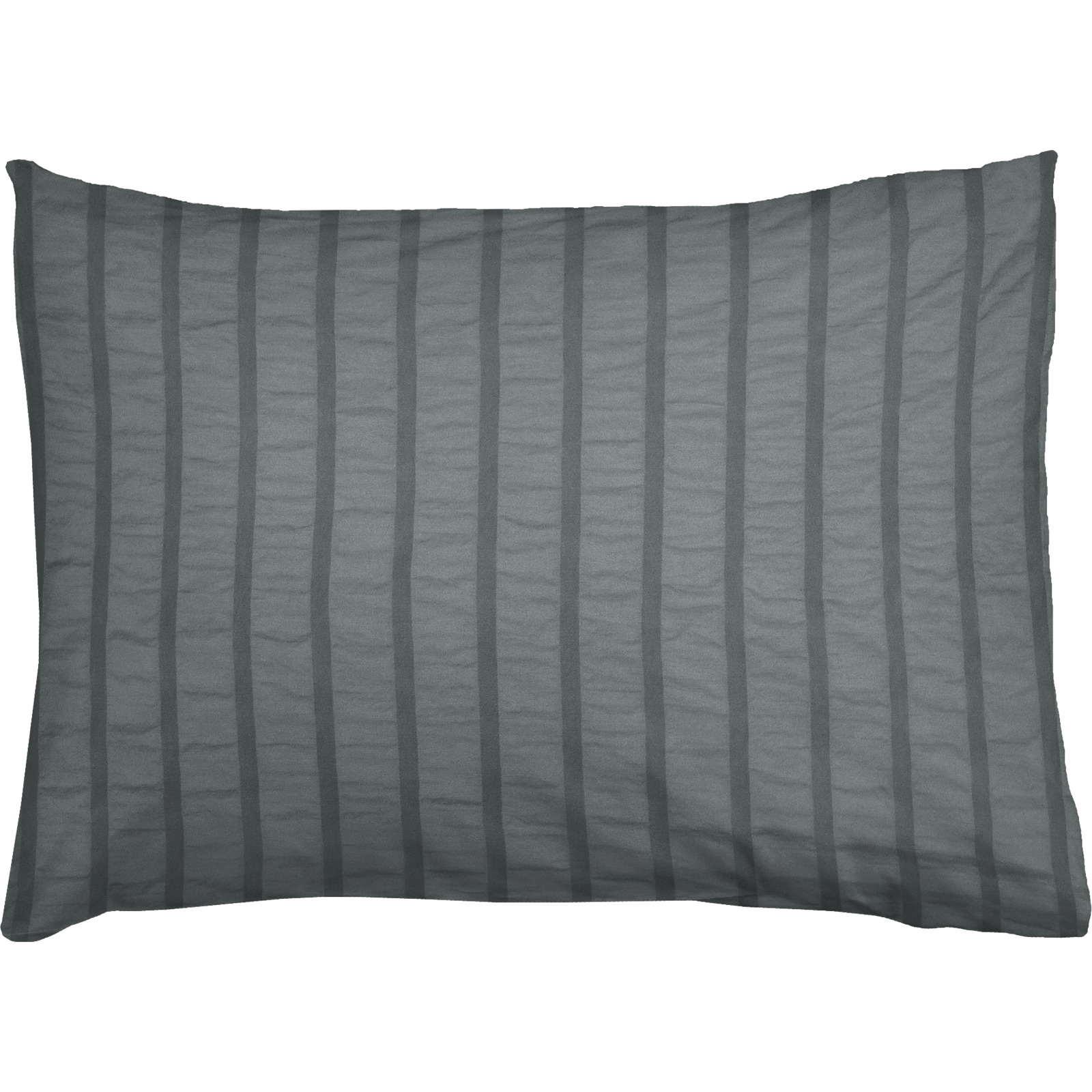 Bettwäsche Micro-Seersucker unifarbig 160x210 Duvet Nordisch, anthrazit
