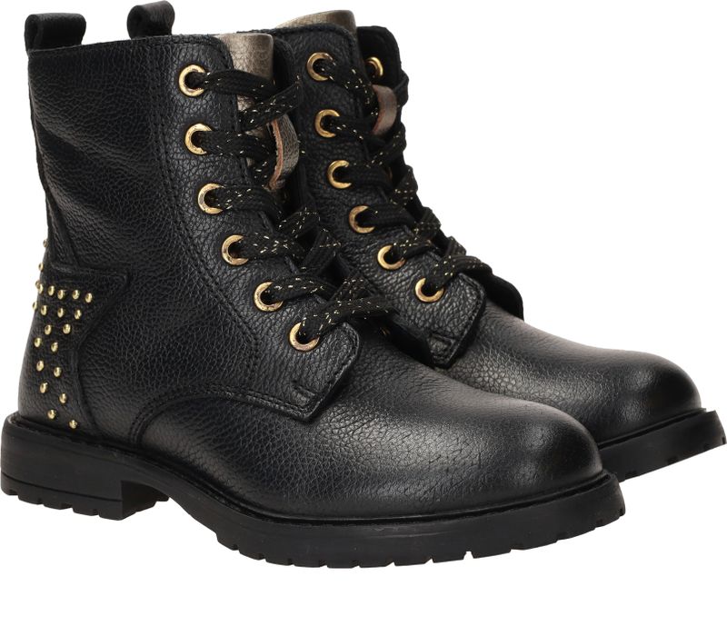 IK-KE Veterboots Zwart Meisjes