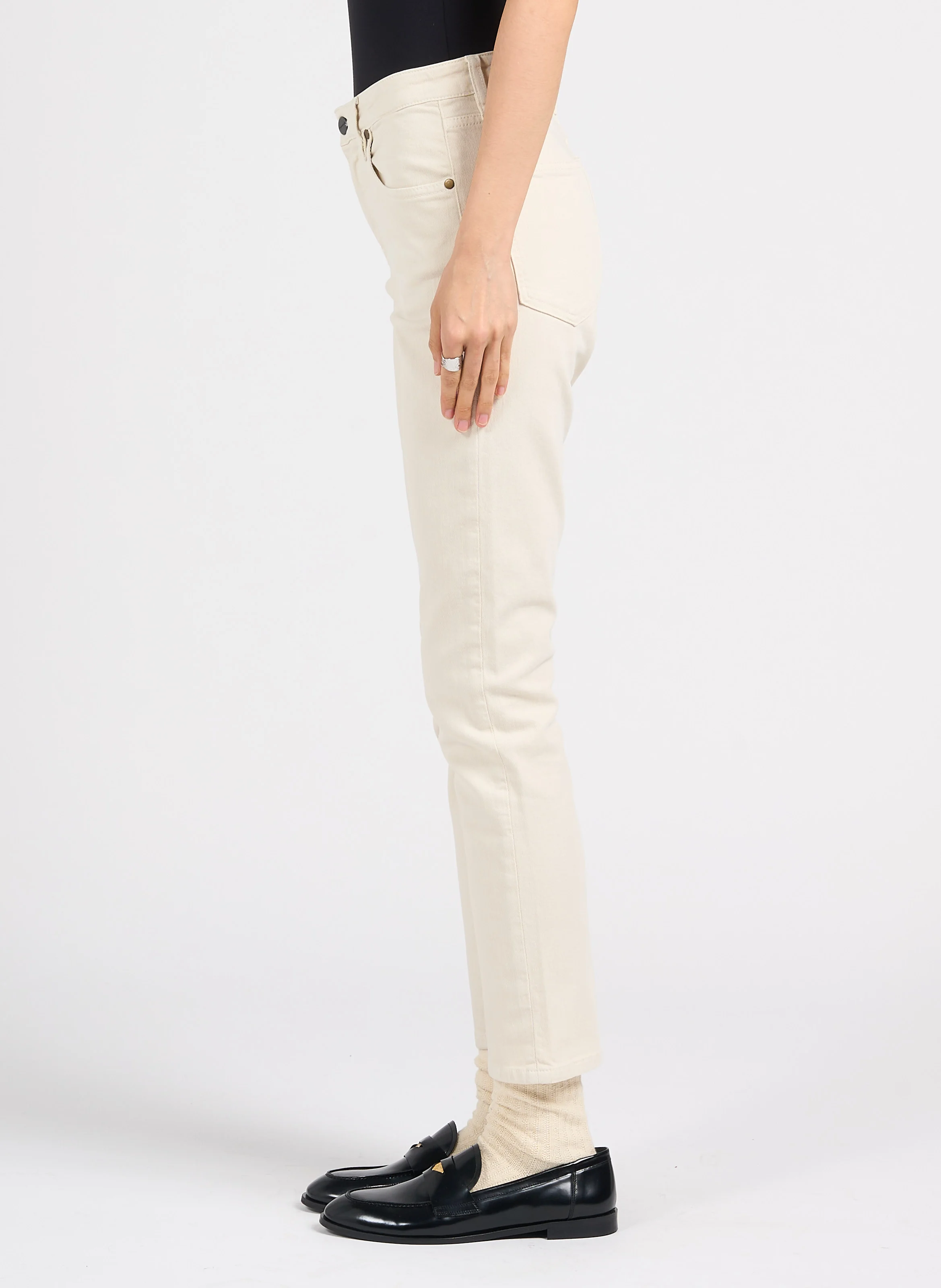 CRYSTAL - Jean slim en coton mélangé | Blanc