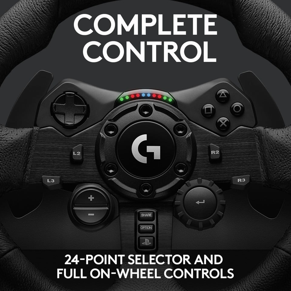 Logitech - G923 Racing Wheel and Pedals for PS5 - Bundle with F1 24 PS5